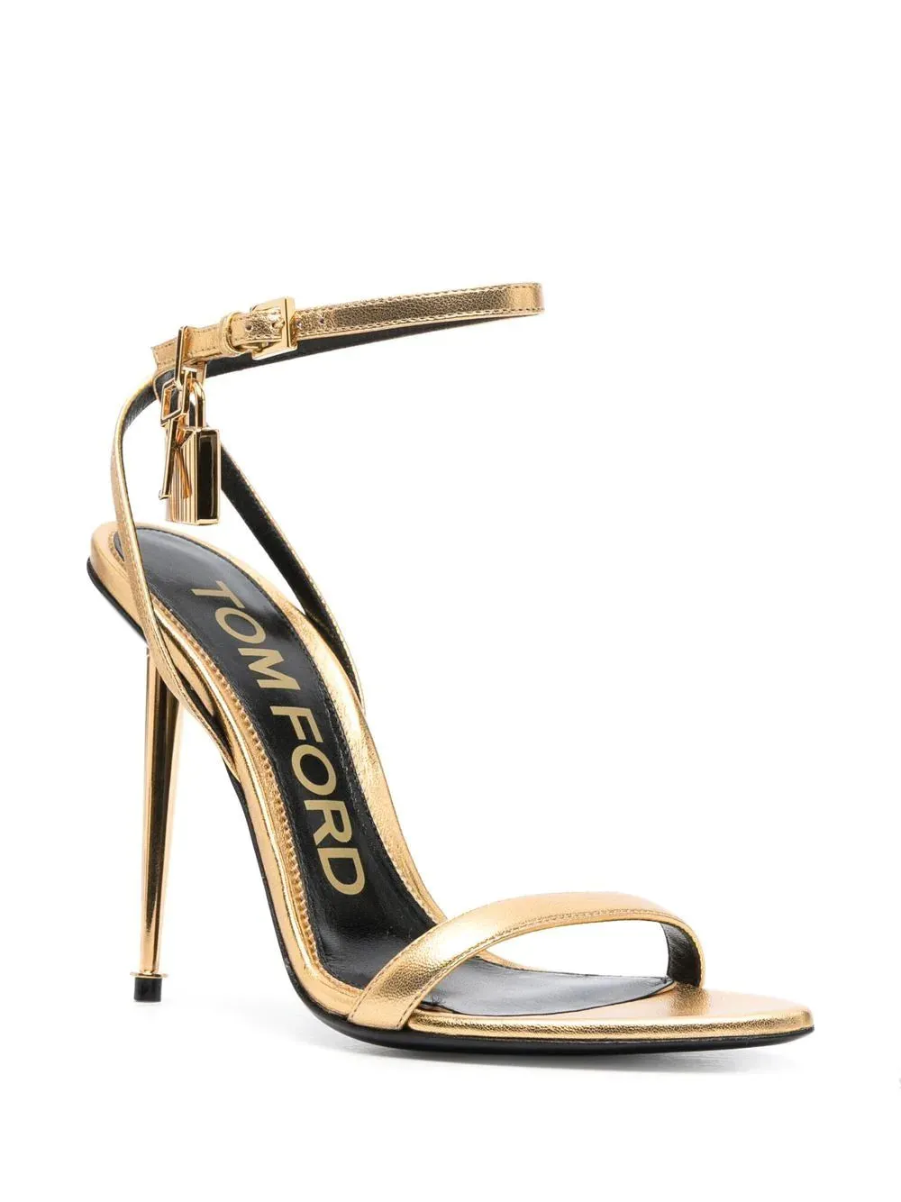 Tom Ford Metallic Sandals With 10.5mm Padlock