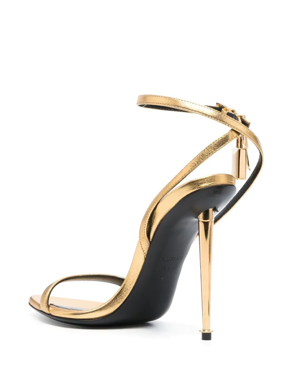 Tom Ford Metallic Sandals With 10.5mm Padlock