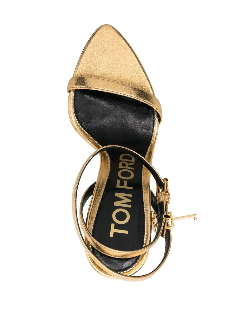 Tom Ford Metallic Sandals With 10.5mm Padlock