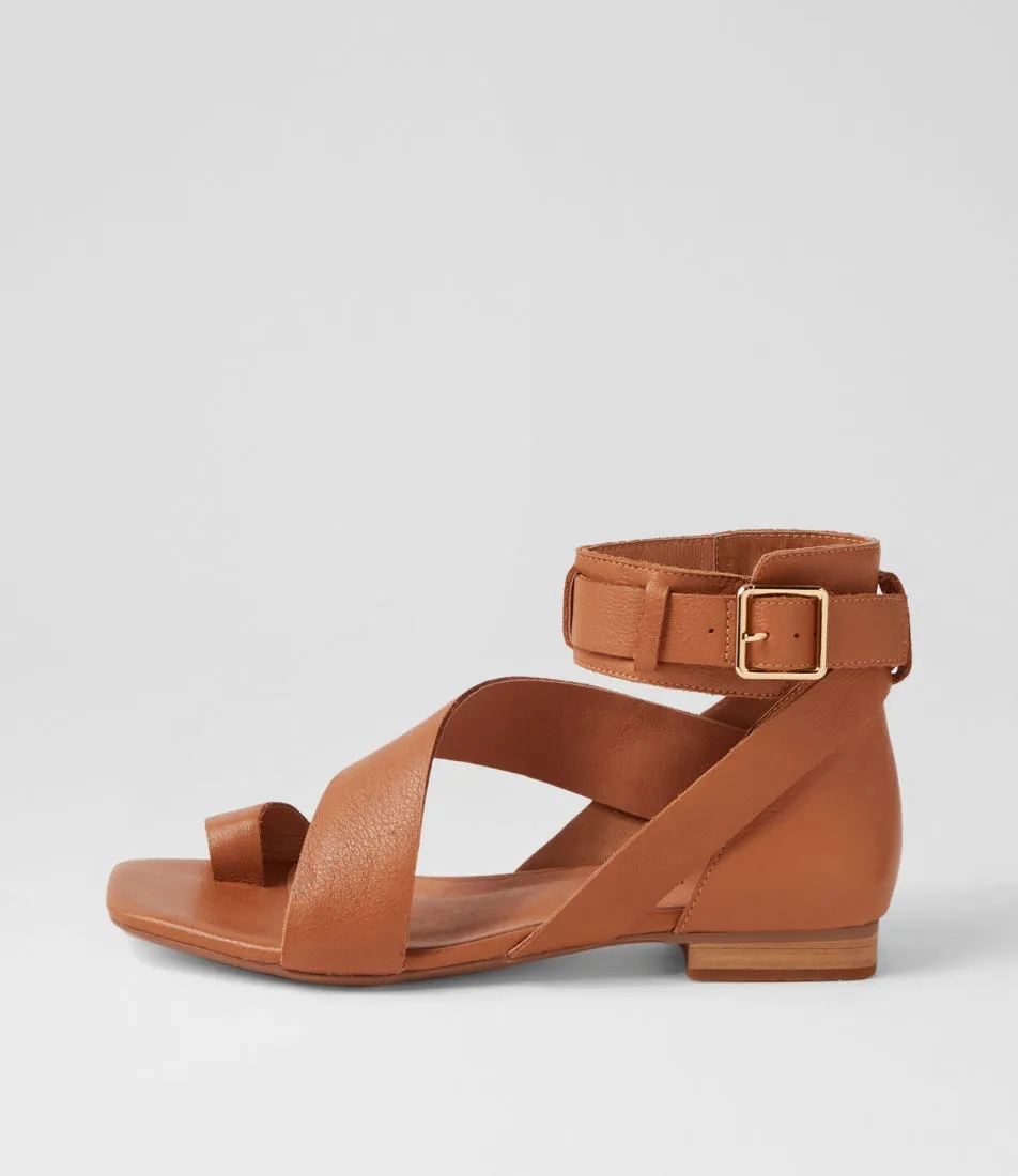 TOP END Kodiak Dark Tan Leather Sandals