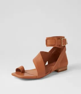 TOP END Kodiak Dark Tan Leather Sandals