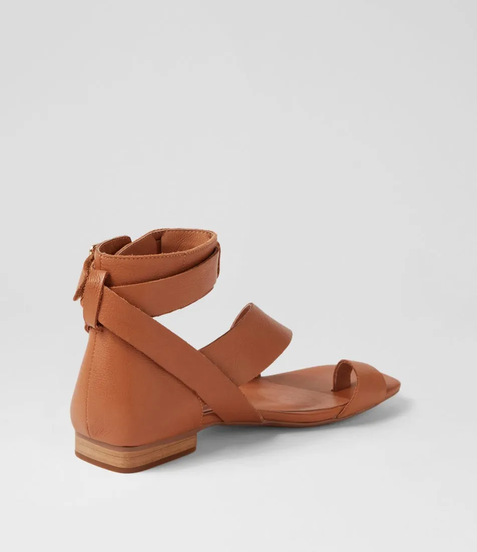 TOP END Kodiak Dark Tan Leather Sandals