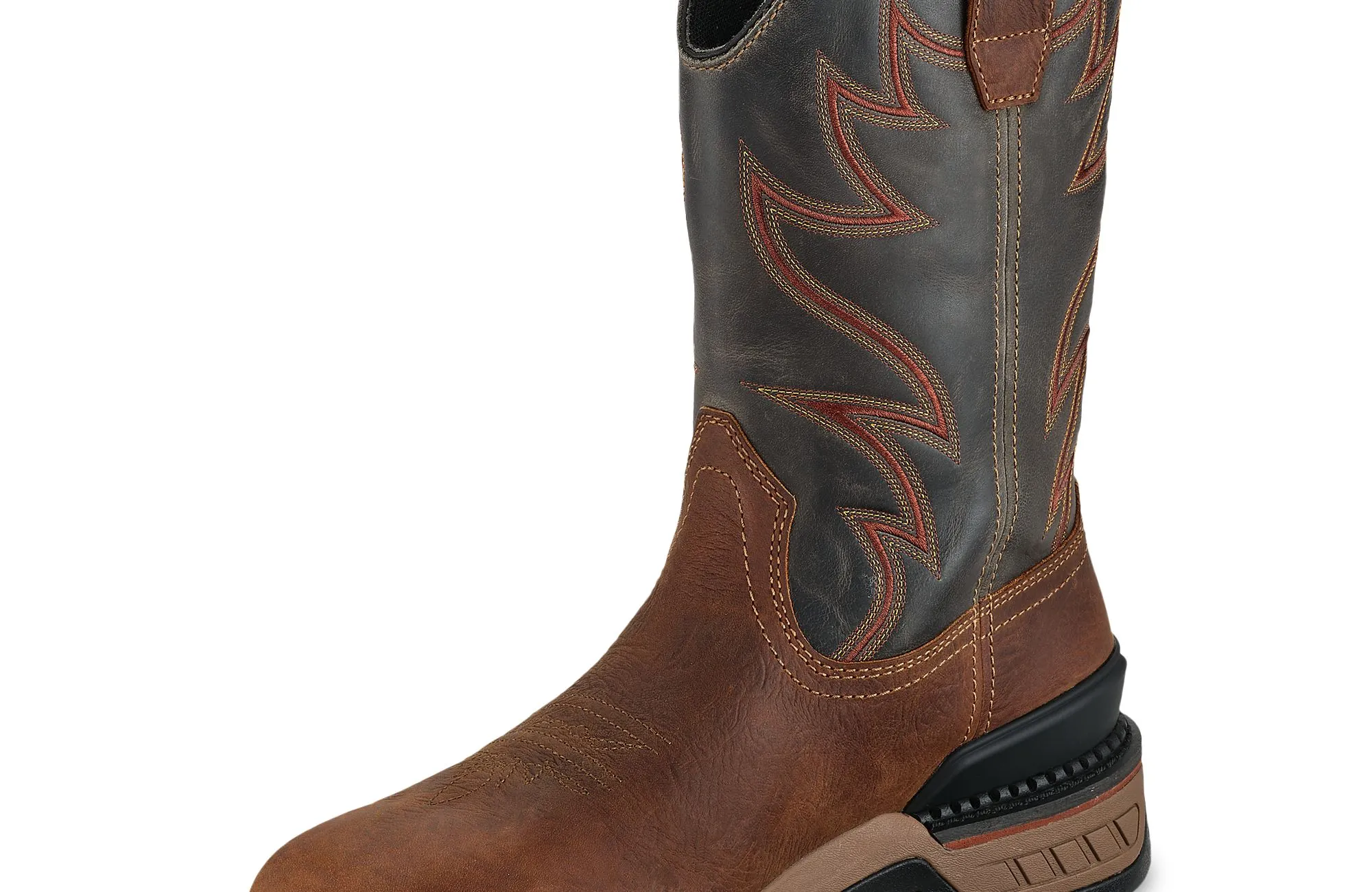 Two Harbors  Men's 11-inch Waterproof Leather Safety Toe Pull-On Boot