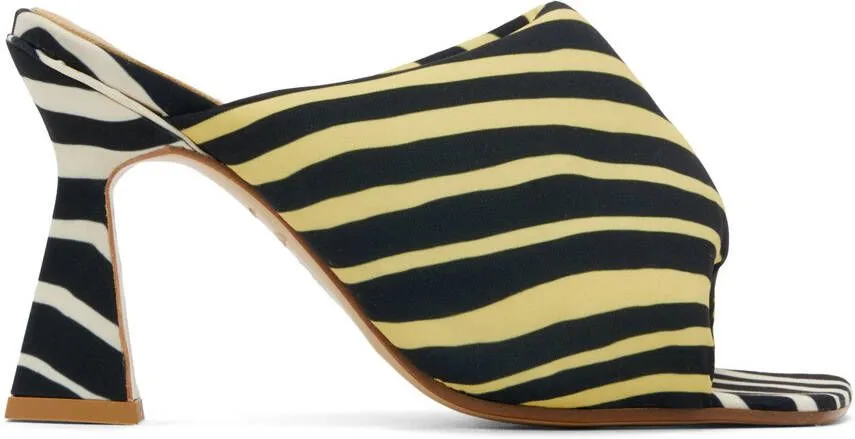 Ugo Paulon Yellow & Black Euan Heeled Sandals