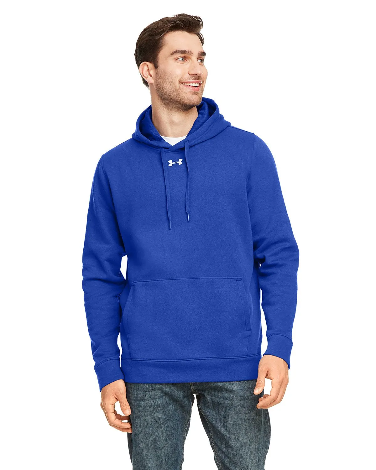 Under Armour Men's Hustle Pullover Hooded Sweatshirt 1300123 ROYAL/ WHT 400