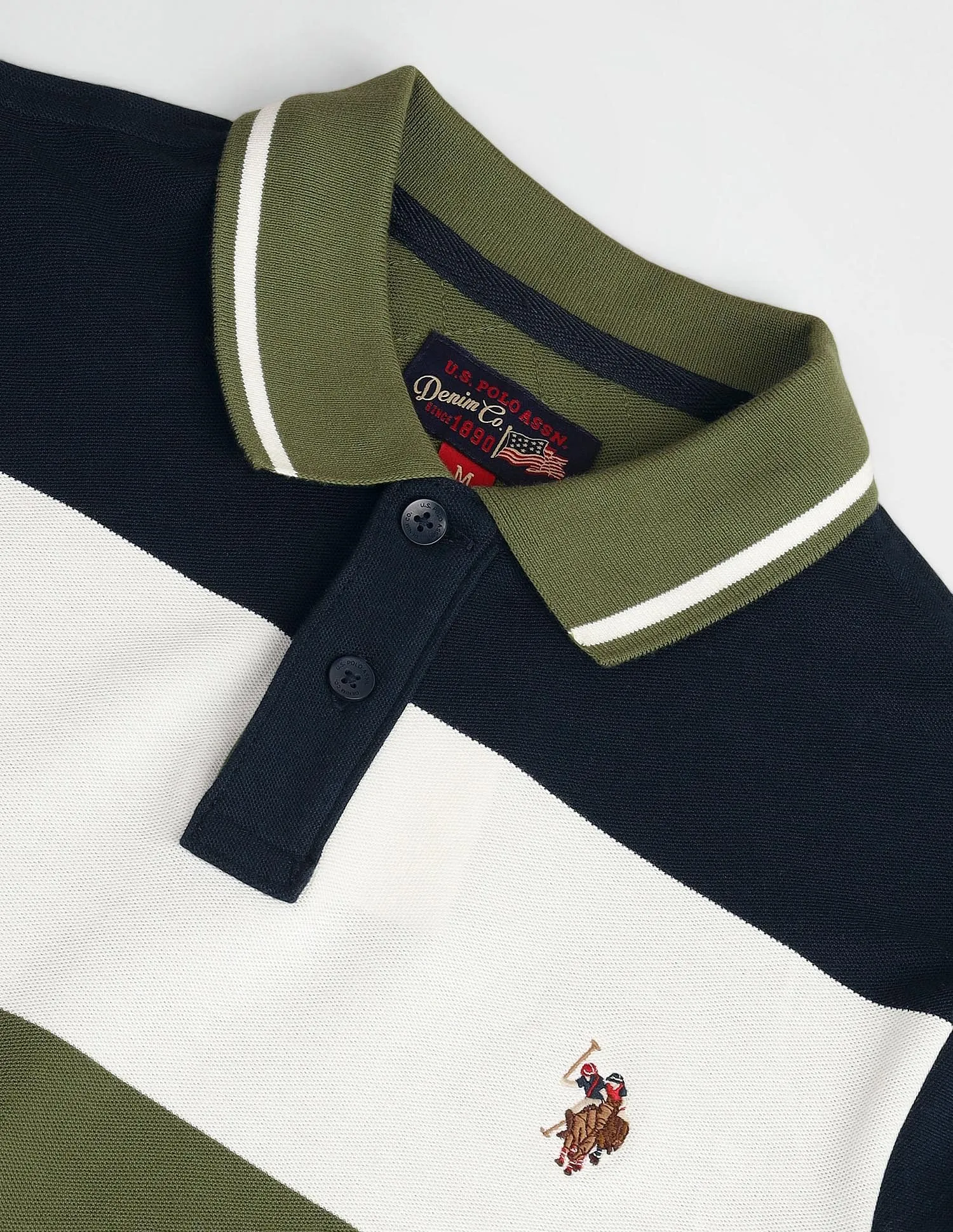 U.S. Polo Assn. Denim Co. Colour Block Yarn Dyed Polo Shirt