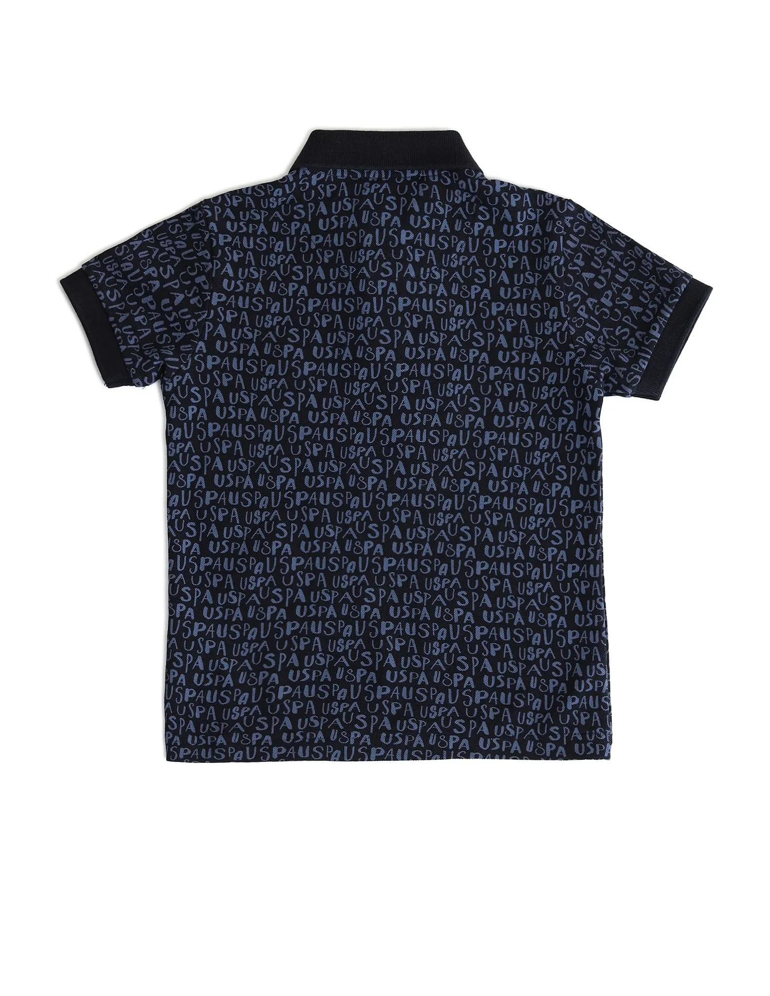 U.S. Polo Assn. Kids Boys Brand Printed Regular Fit Polo Shirt