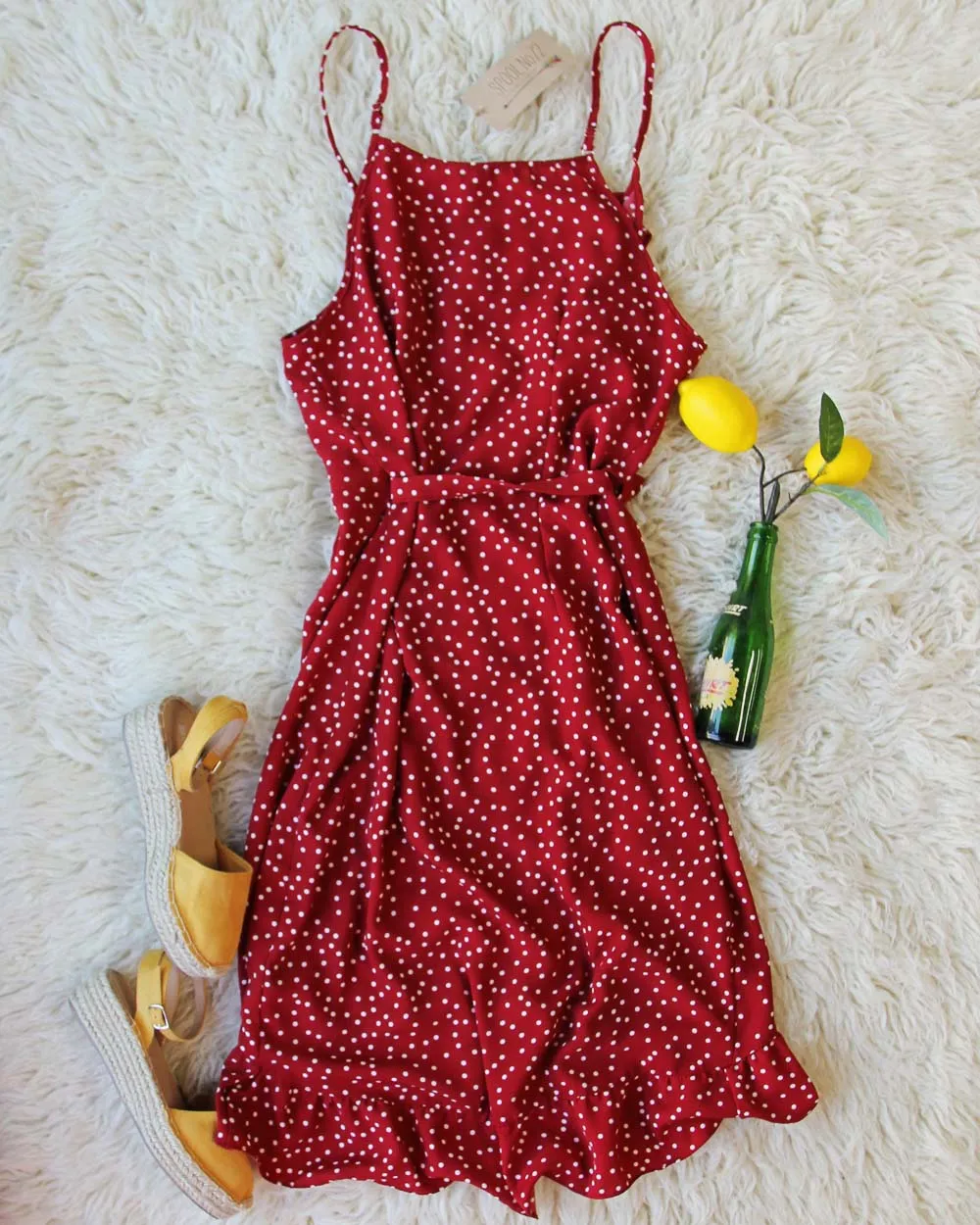 Villa Wrap Dress in Red