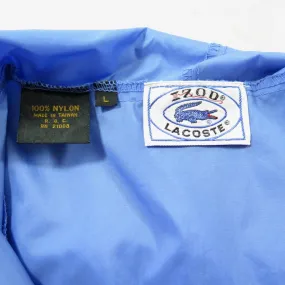 Vintage 80s Rain Jacket Mens L Deadstock Lacoste Alligator Stow Away Blue