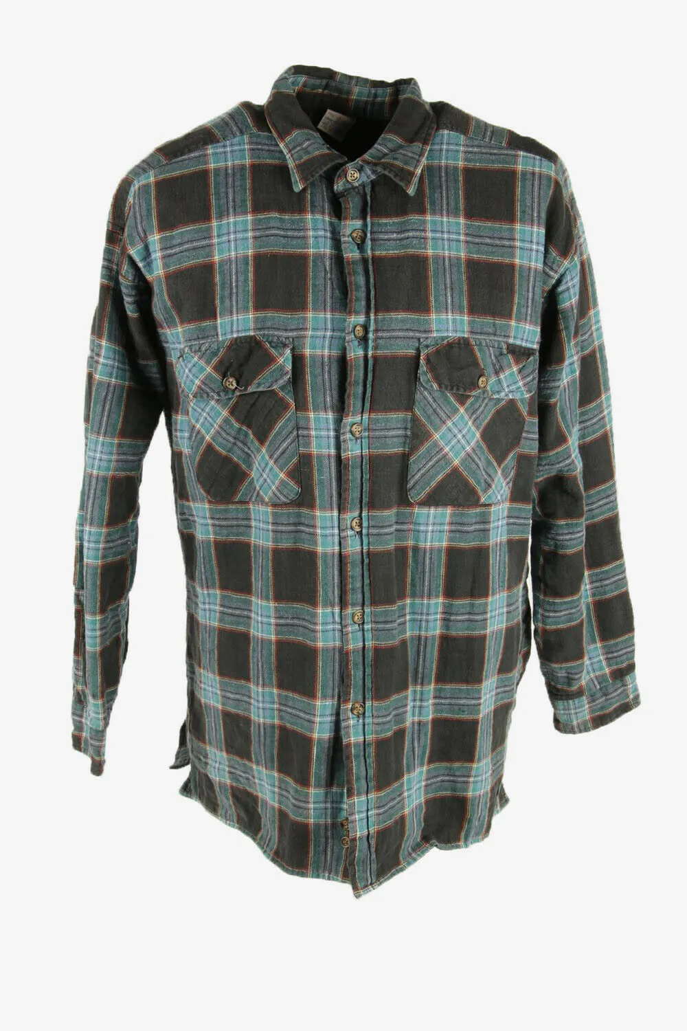 Vintage Lumberjack Jacket Lined Flannel Check Button Up Multi Size L - Pepper Tree London