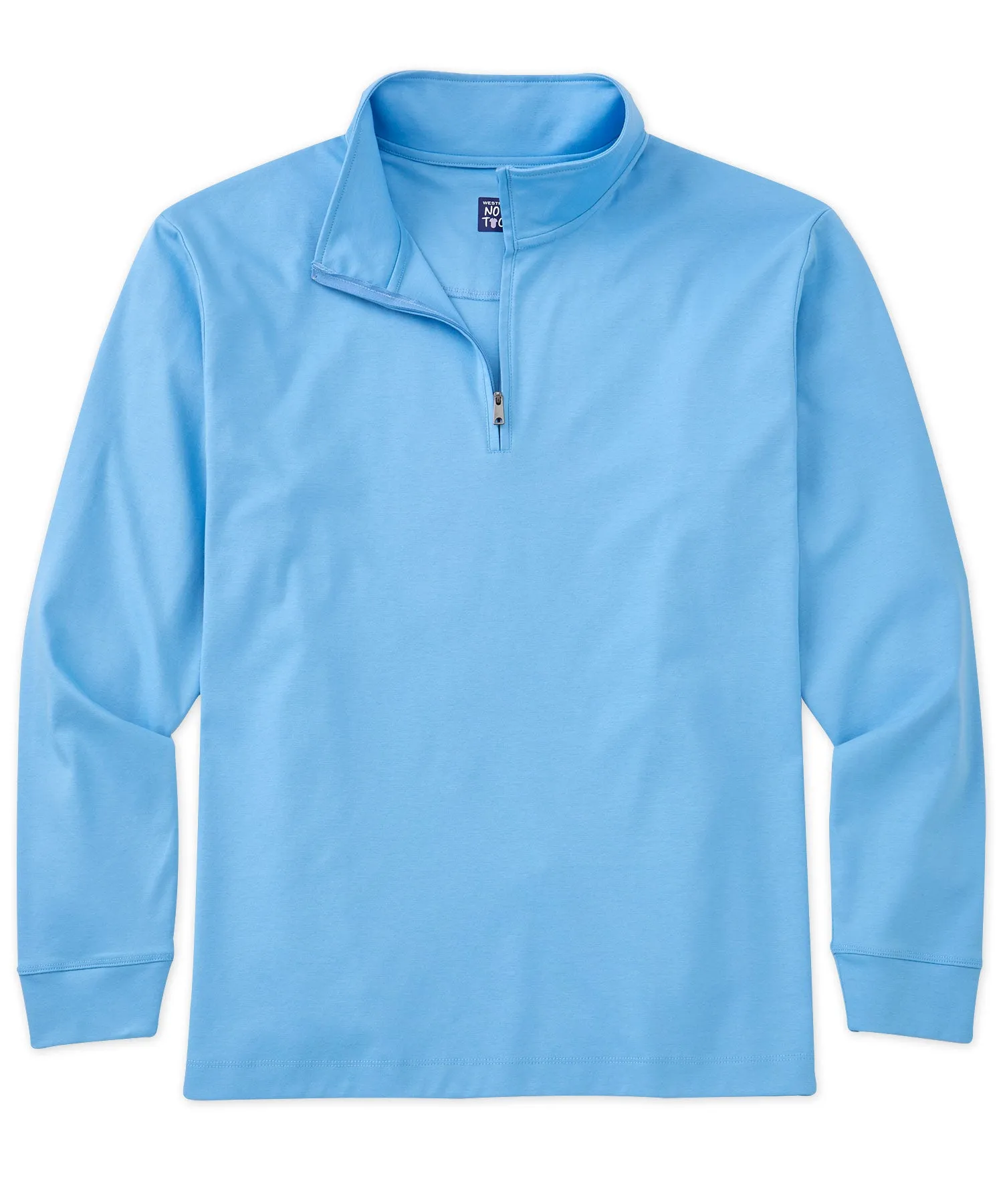 Westport No-Tuck LustreTech Stretch Cotton Quarter-Zip Pullover