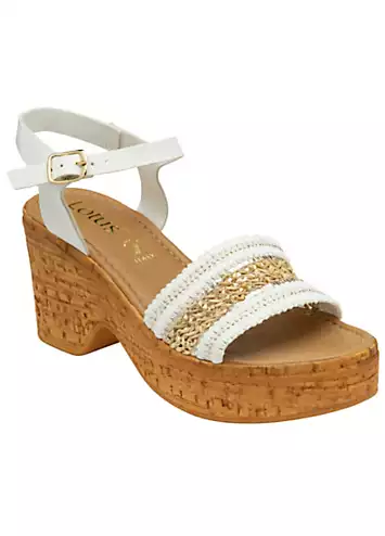 White Chelsia Sandals by Lotus | Look Again