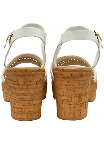 White Chelsia Sandals by Lotus | Look Again