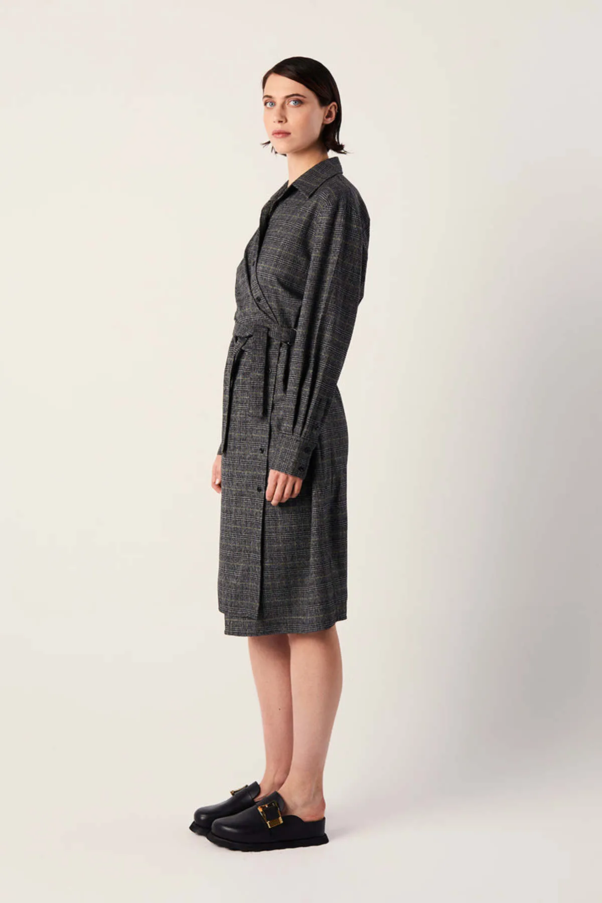 White Label Plaid Suiting  Wrap Dress