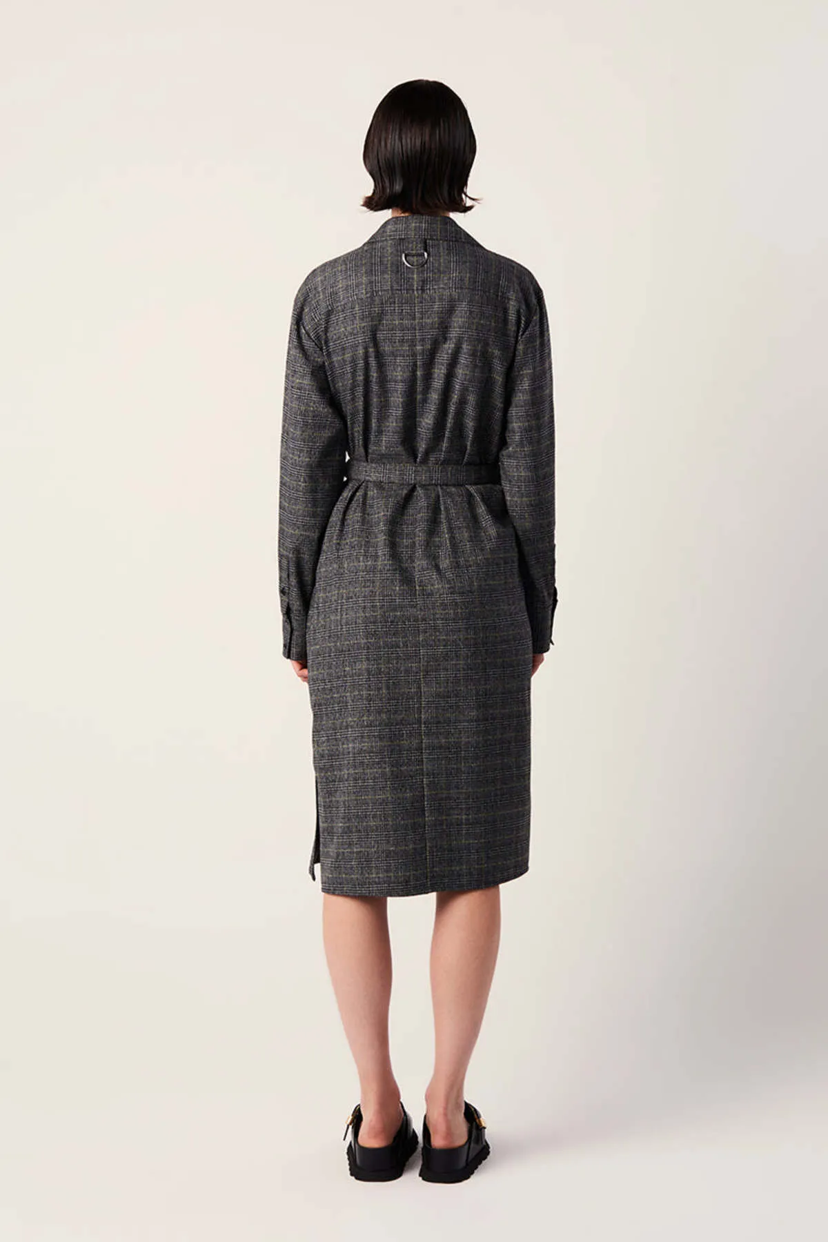 White Label Plaid Suiting  Wrap Dress