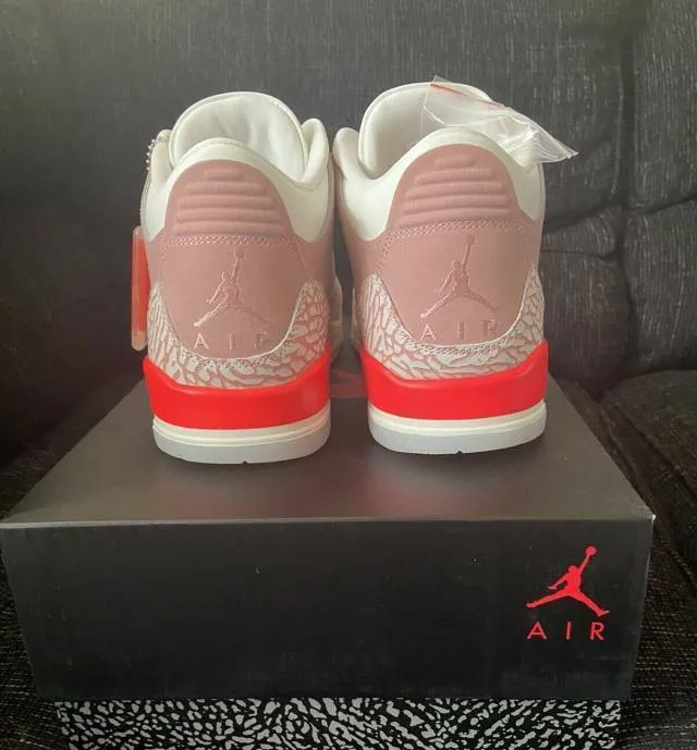 Wmns nike air jordan 3 iii retro rust pink 6-12 sail white crimson ck9246-600