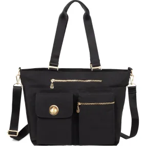 Women's Baggallini Hong Kong Laptop Tote Black Nylon