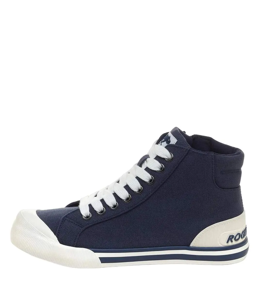 Womens/ladies jazzin hi trainers navy Rocket Dog