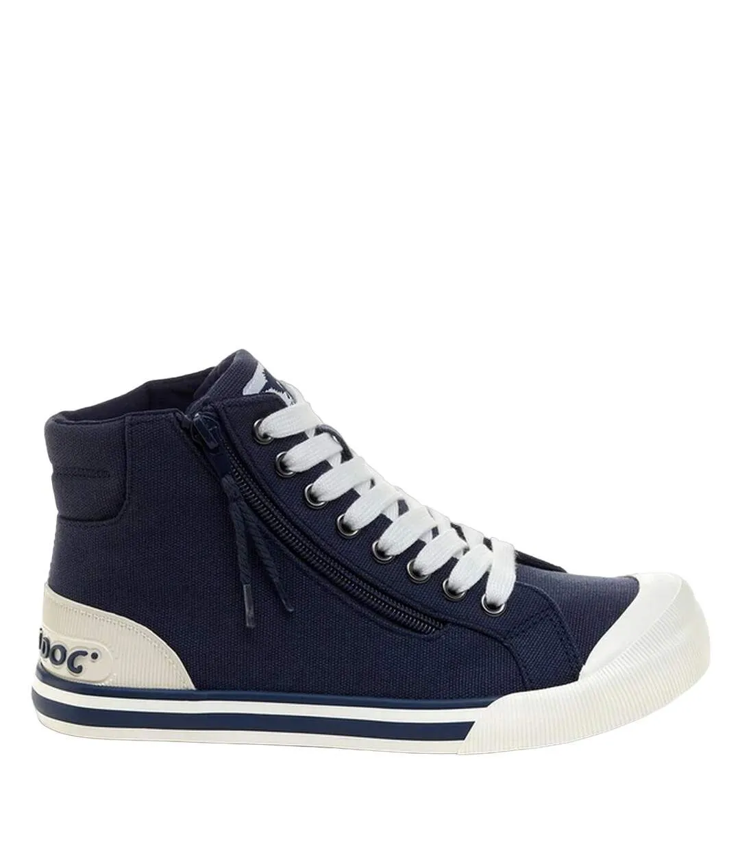 Womens/ladies jazzin hi trainers navy Rocket Dog