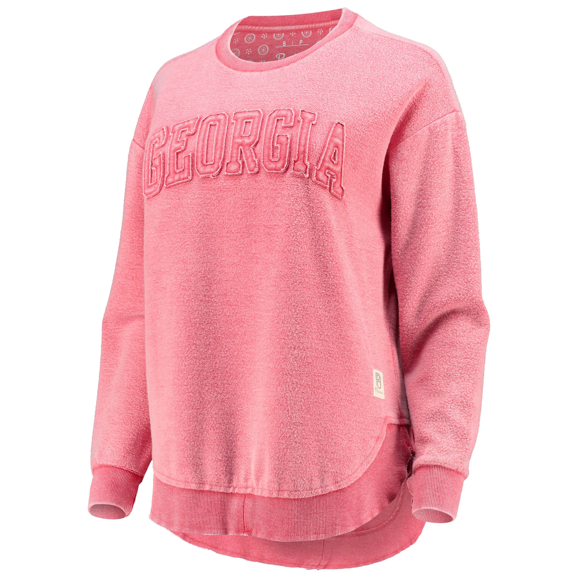 Women's Pressbox Red Georgia Bulldogs Ponchoville Pullover Sweatshirt