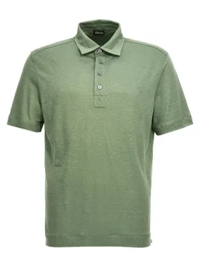 Zegna    Zegna Linen Polo Shirt