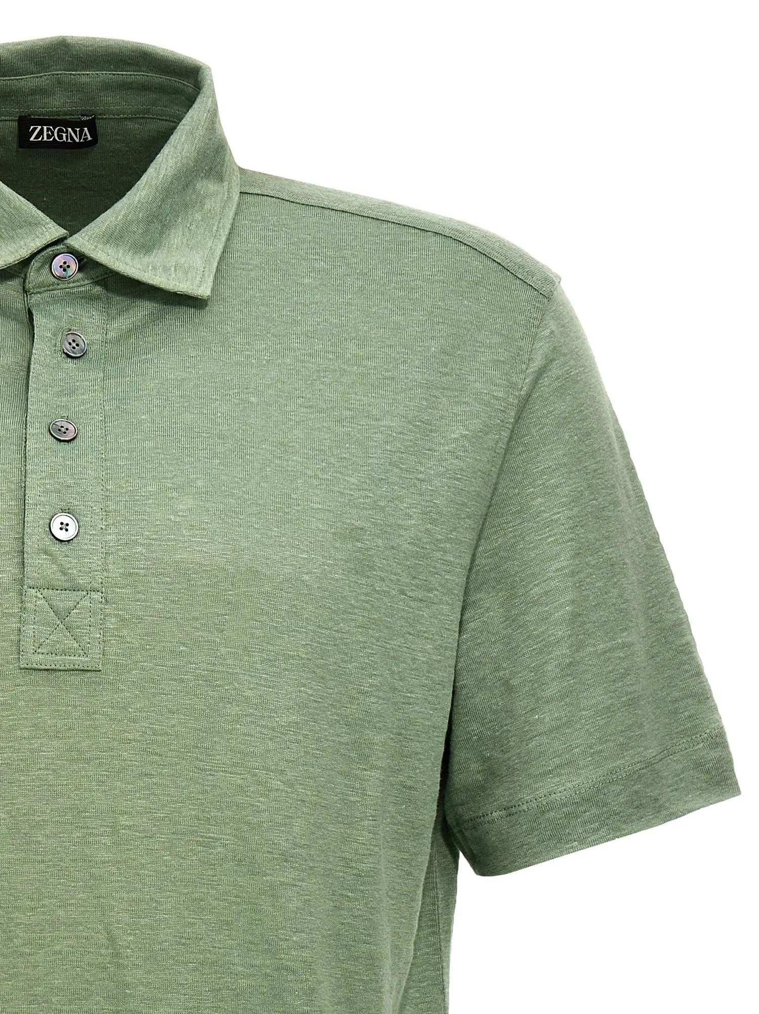 Zegna    Zegna Linen Polo Shirt