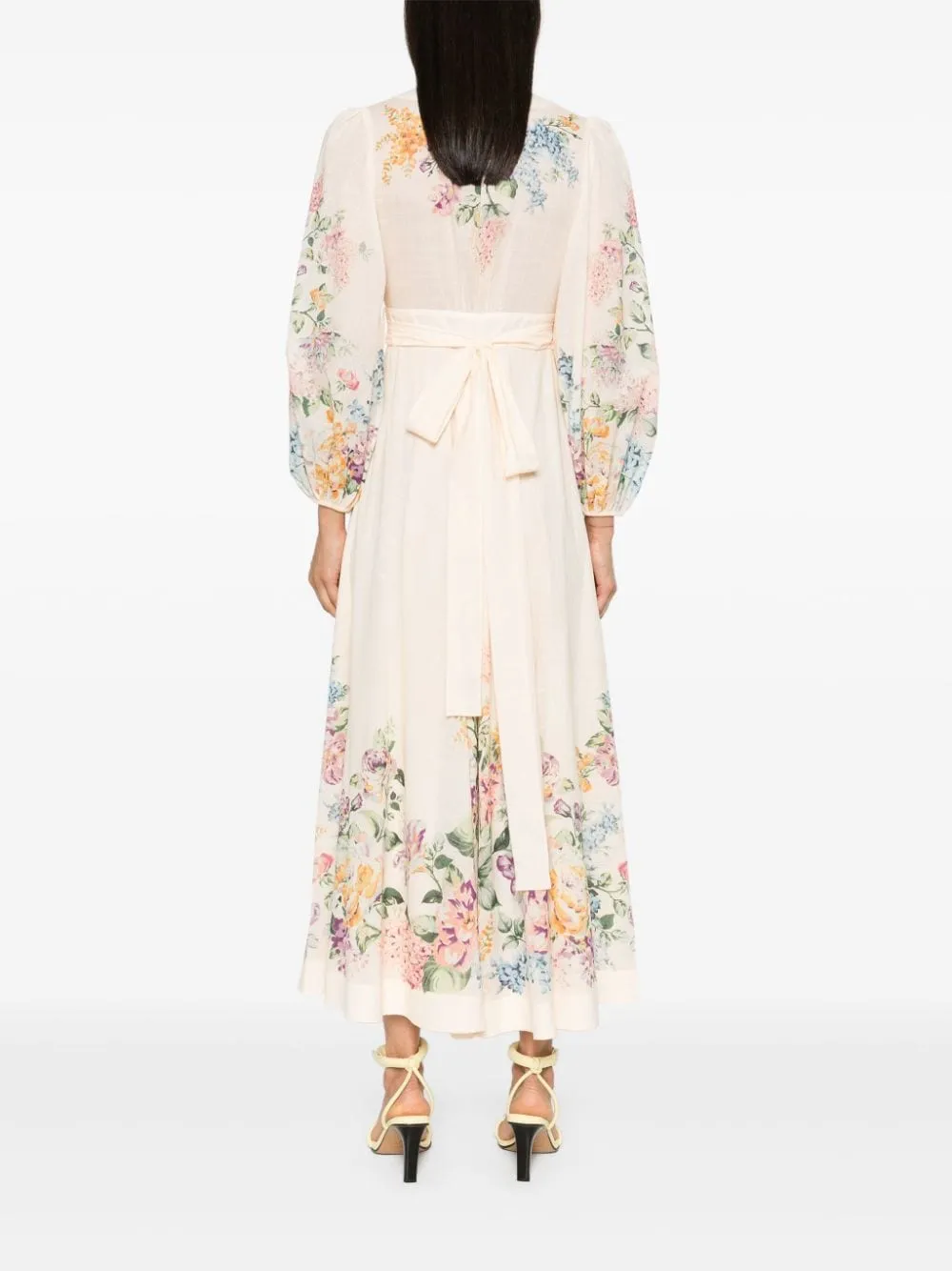 ZIMMERMANN    Zimmermann Floral Print Wrap Midi Dress