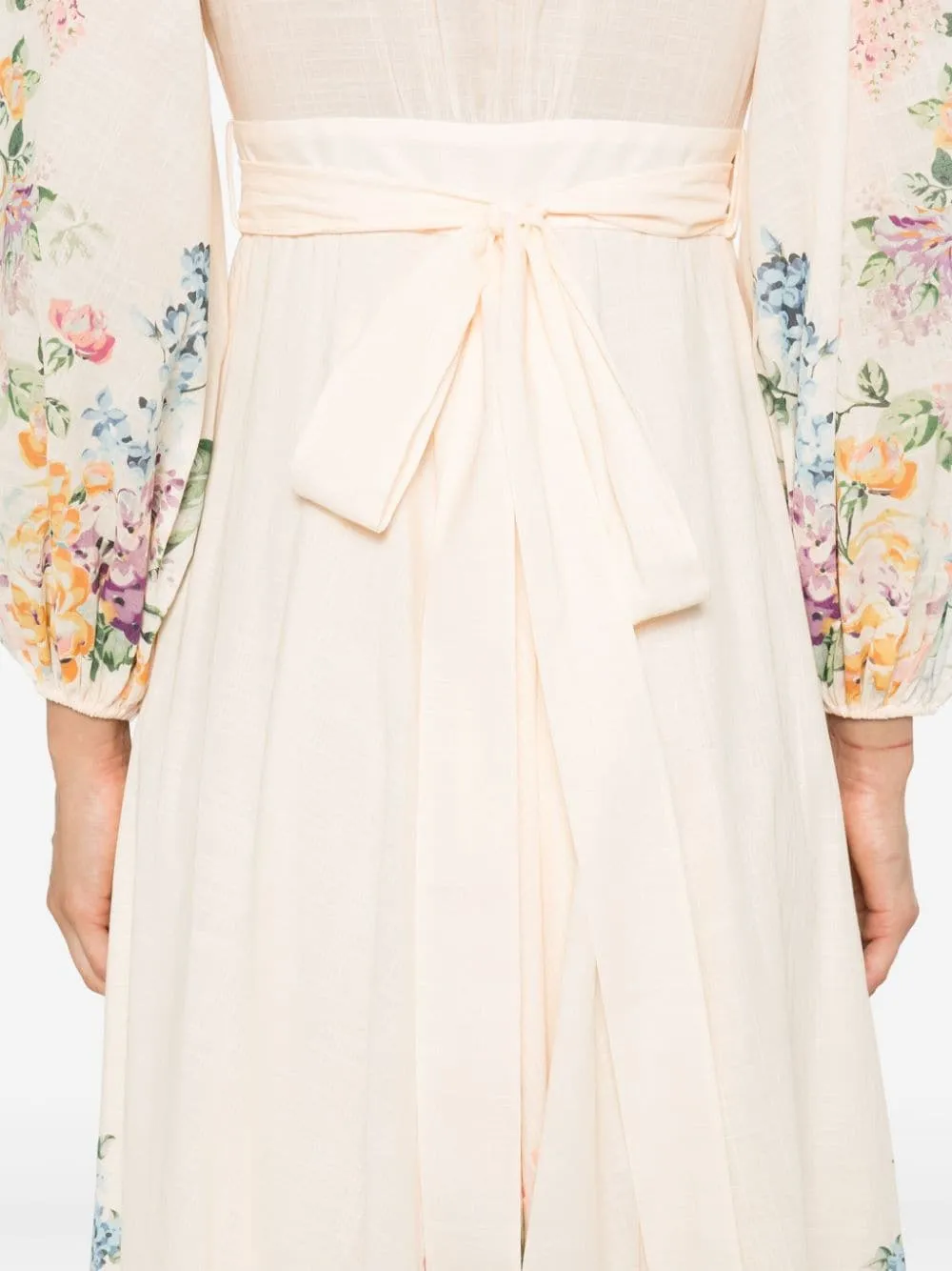 ZIMMERMANN    Zimmermann Floral Print Wrap Midi Dress